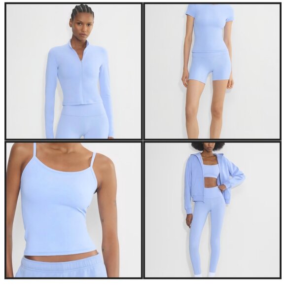 NWT Aritzia GOLDEN BUTTER Cheeky Infinite 5" Shorts Dayflower Blue 10 - Picture 2 of 2